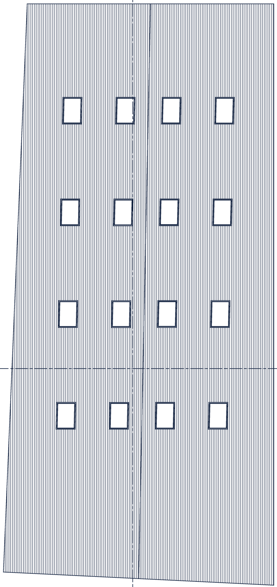 Proposed roof plan with 16 rooflights