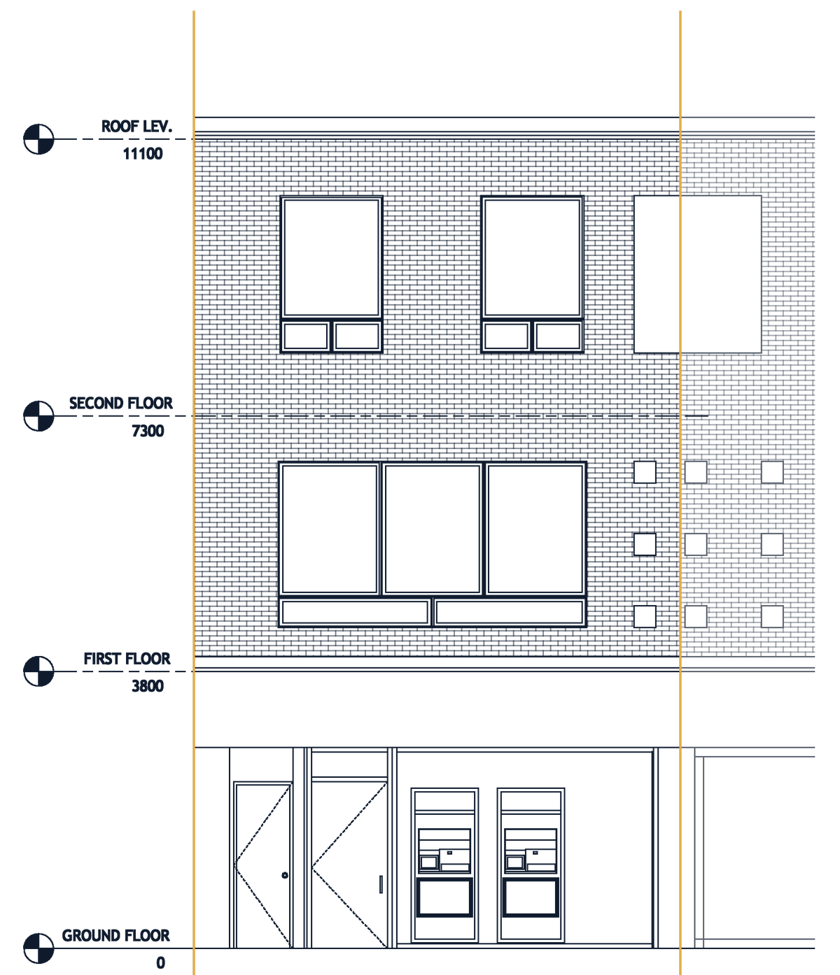 Existing front elevation