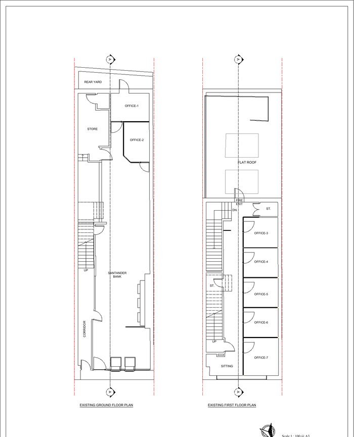 Sheet 1: ground and first floor plans